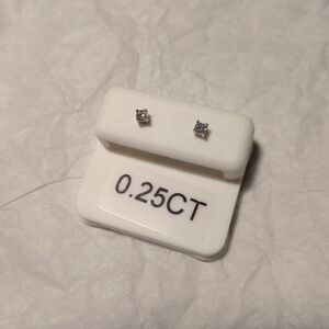 .25 Carat Moissanite Stud Earrings